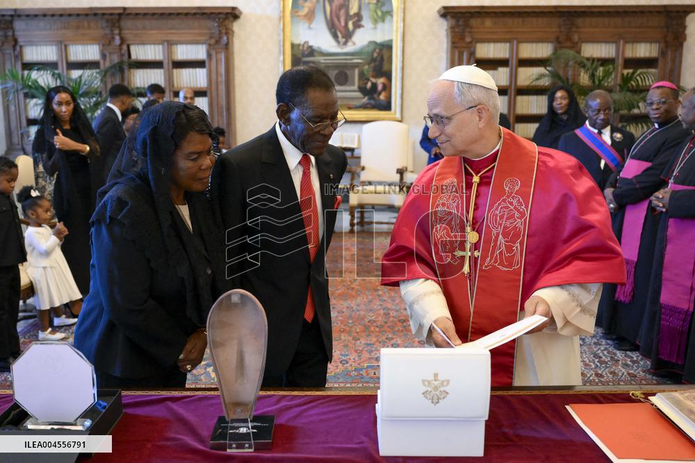 Pope Leo XIV During A Private Audience - Vatican
