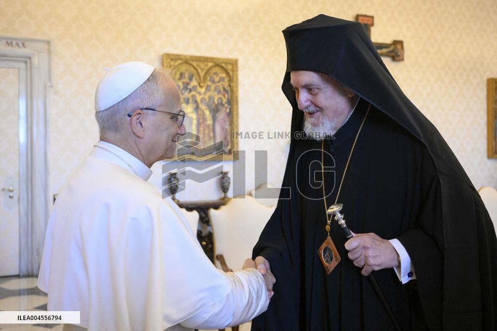 Pope Leo XIV Receiving The Delegation Of The Ecumenical Patriarchate Of Costantinople - Vatican