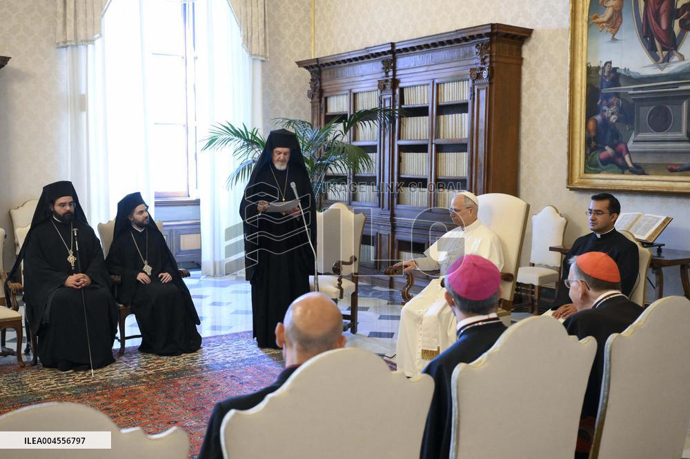 Pope Leo XIV Receiving The Delegation Of The Ecumenical Patriarchate Of Costantinople - Vatican