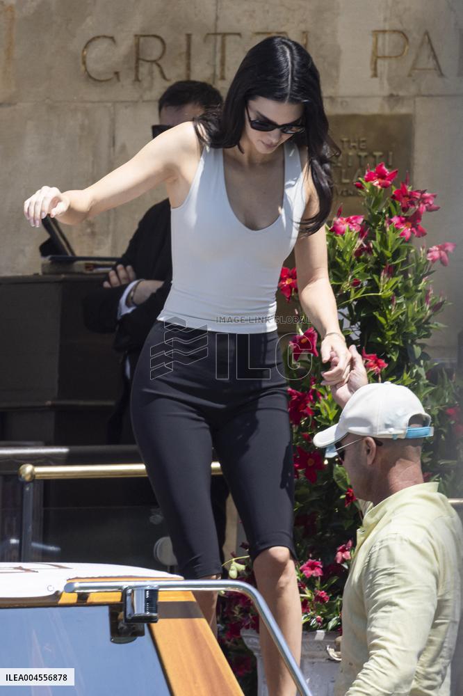 Kylie Jenner leaves Gritti Hotel after the wedding of Jeff Bezos - Venice
