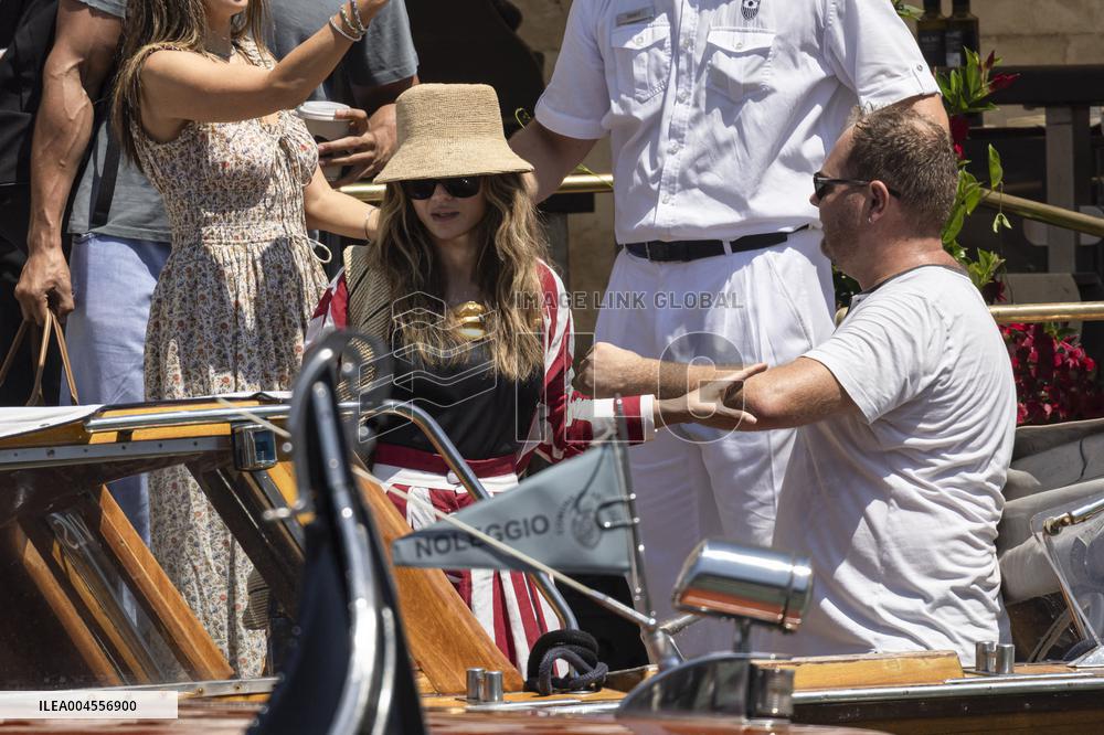 Natasha Poonawala leaves Gritti Hotel after the wedding of Jeff Bezos - Venice