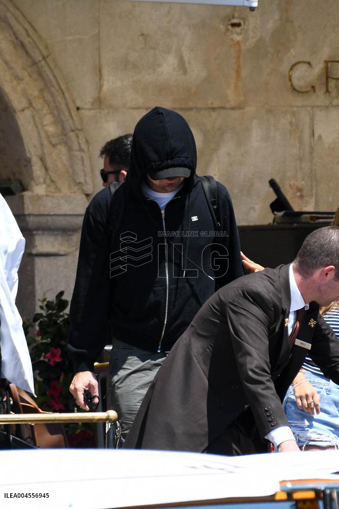 Leonardo DiCaprio leave Gritti Hotel in Venice