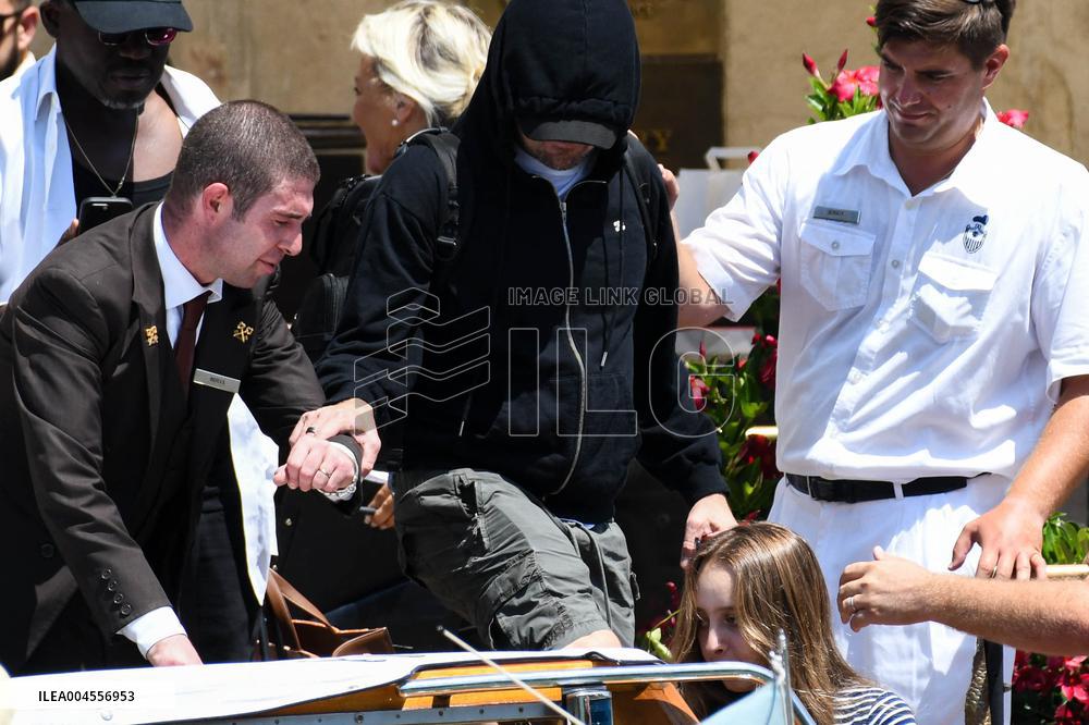 Leonardo DiCaprio leave Gritti Hotel in Venice