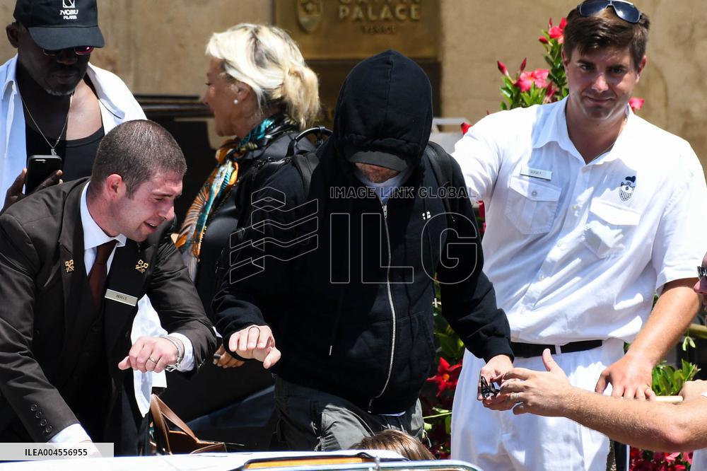 Leonardo DiCaprio leave Gritti Hotel in Venice