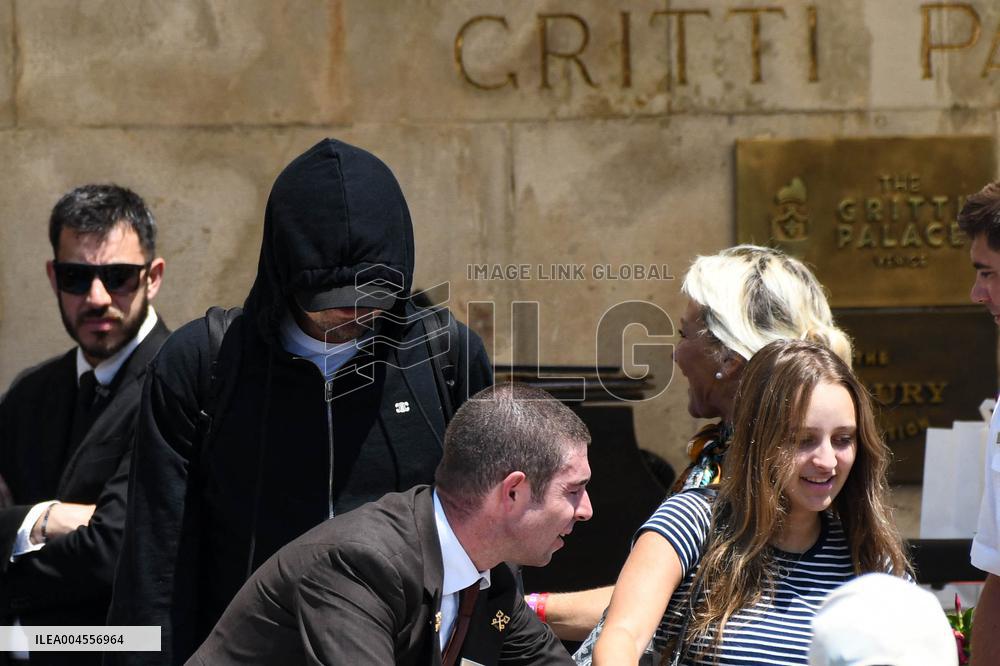 Leonardo DiCaprio leave Gritti Hotel in Venice