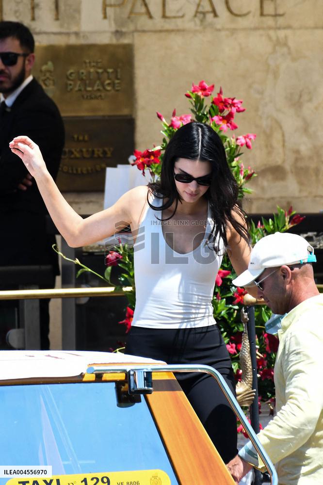 Kendall Jenner leaves her hotel in Venice
