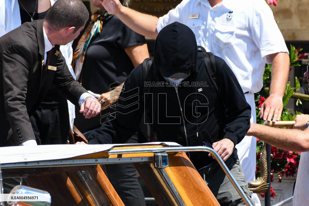 Leonardo DiCaprio leave Gritti Hotel in Venice