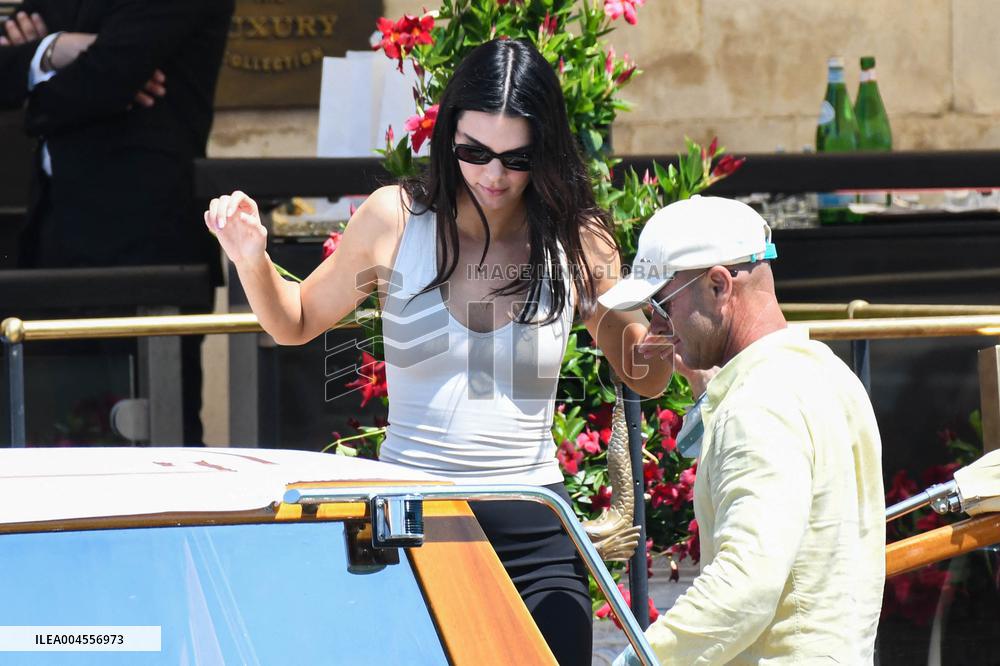 Kendall Jenner leaves her hotel in Venice