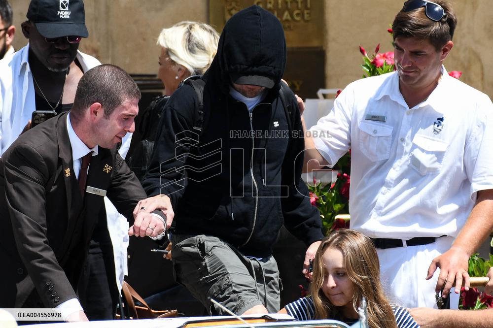 Leonardo DiCaprio leave Gritti Hotel in Venice