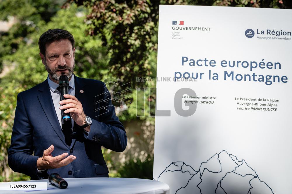 François Bayrou at Inter-Ministerial Committee for the 2030 Olympic - Briancon