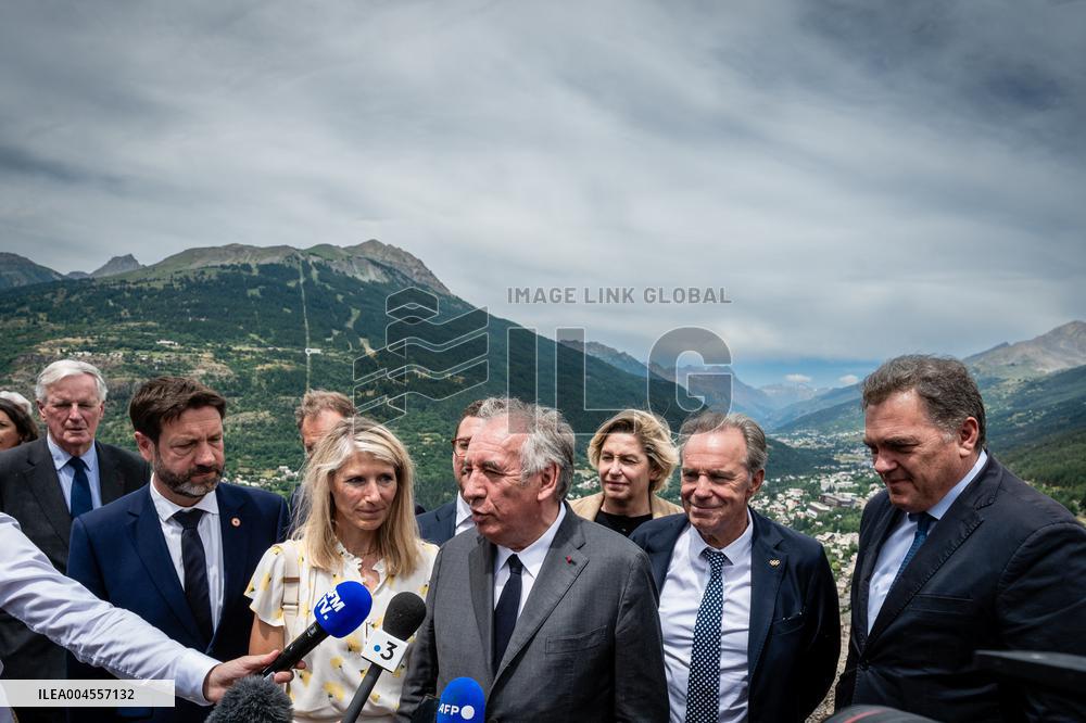 François Bayrou at Inter-Ministerial Committee for the 2030 Olympic - Briancon