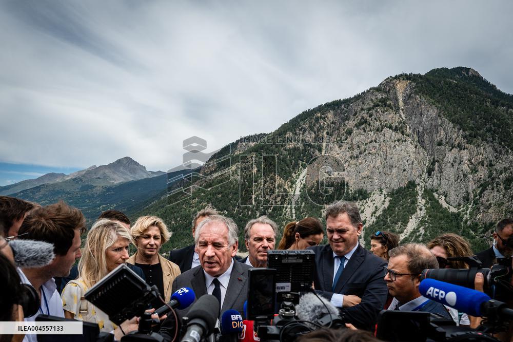 François Bayrou at Inter-Ministerial Committee for the 2030 Olympic - Briancon