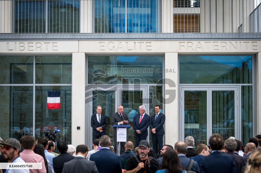 François Bayrou at Inter-Ministerial Committee for the 2030 Olympic - Briancon