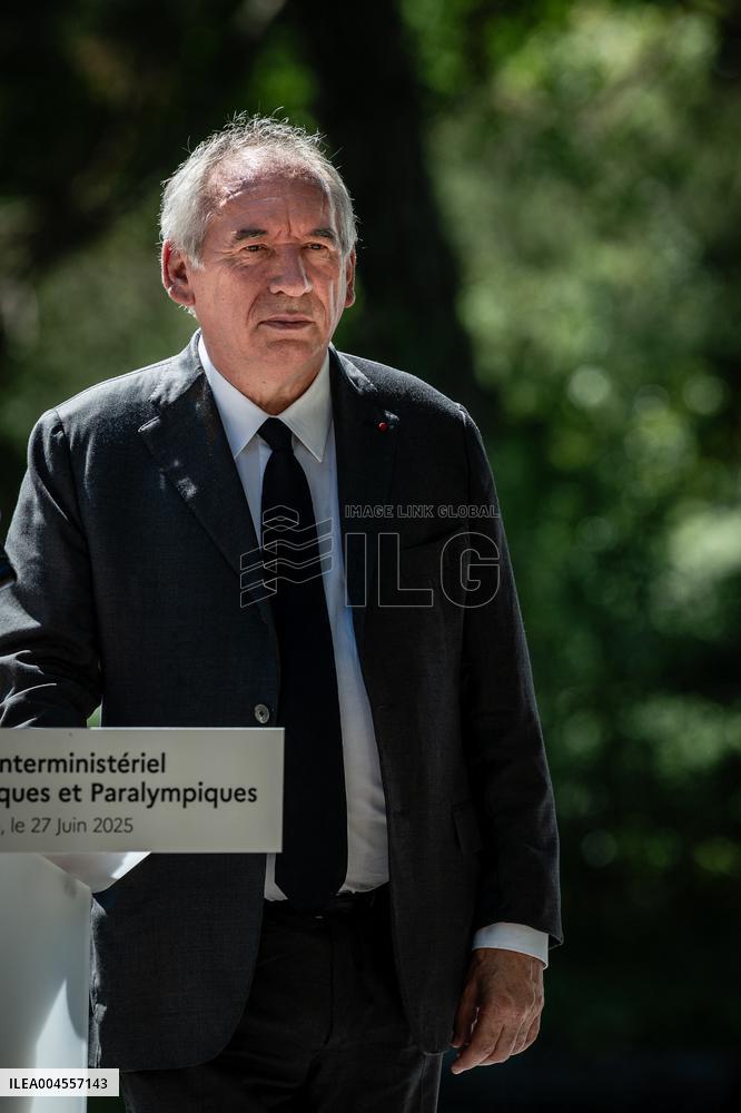 François Bayrou at Inter-Ministerial Committee for the 2030 Olympic - Briancon