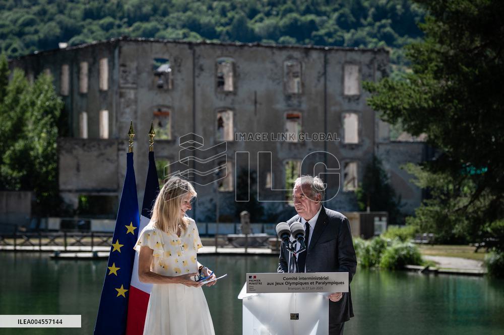 François Bayrou at Inter-Ministerial Committee for the 2030 Olympic - Briancon