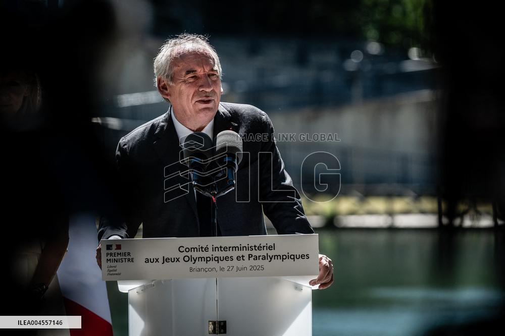 François Bayrou at Inter-Ministerial Committee for the 2030 Olympic - Briancon
