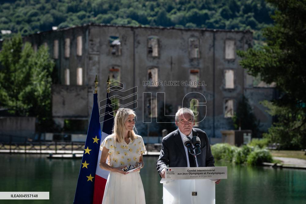 François Bayrou at Inter-Ministerial Committee for the 2030 Olympic - Briancon