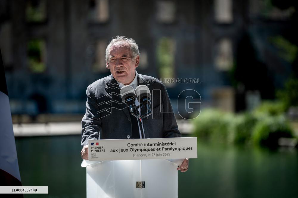 François Bayrou at Inter-Ministerial Committee for the 2030 Olympic - Briancon