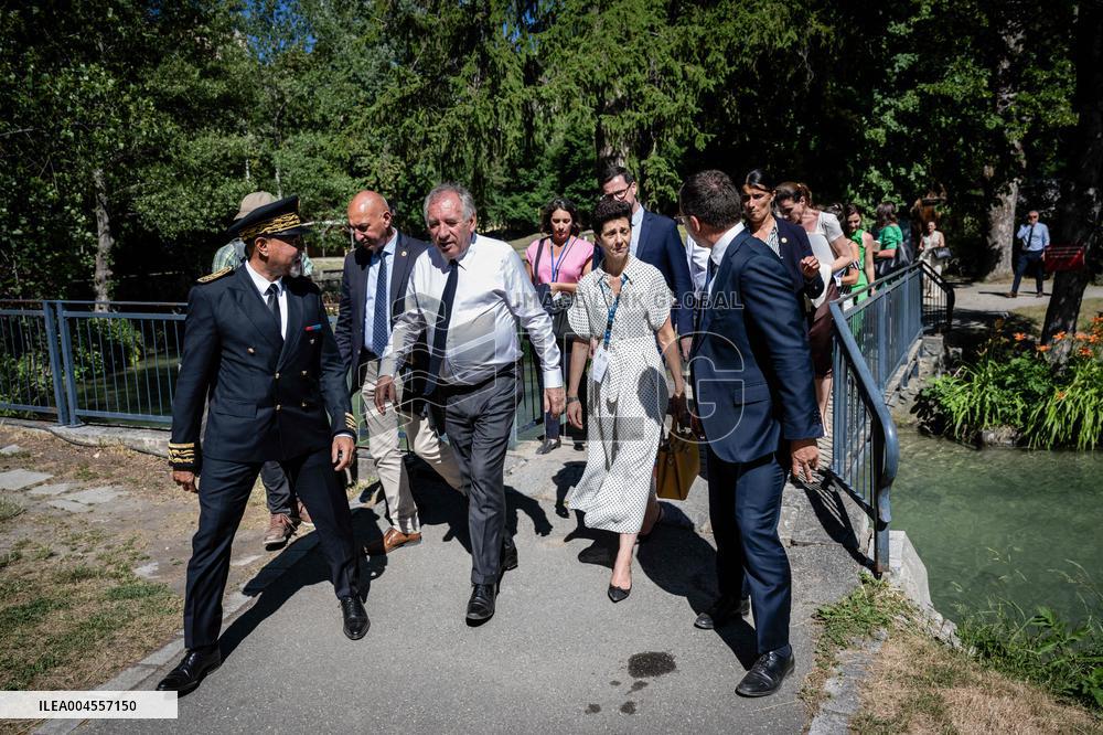 François Bayrou at Inter-Ministerial Committee for the 2030 Olympic - Briancon