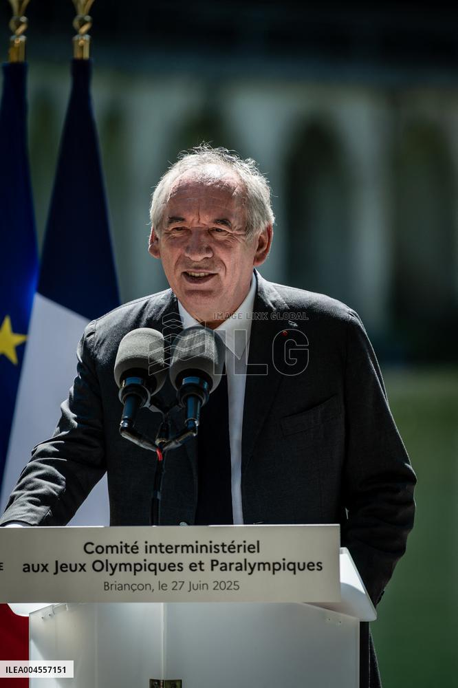 François Bayrou at Inter-Ministerial Committee for the 2030 Olympic - Briancon