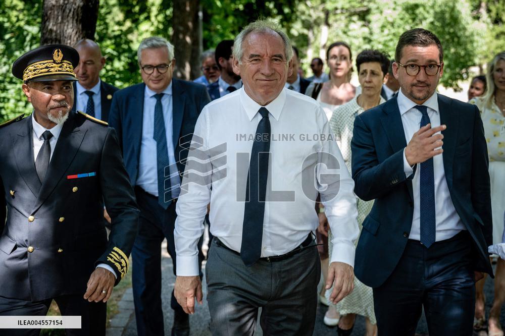 François Bayrou at Inter-Ministerial Committee for the 2030 Olympic - Briancon