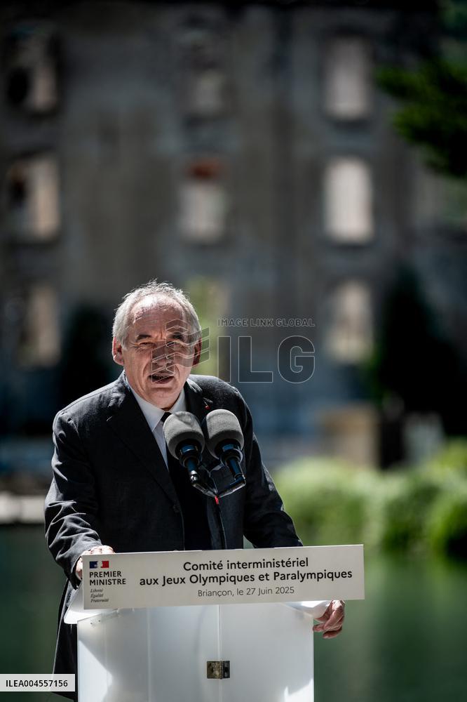 François Bayrou at Inter-Ministerial Committee for the 2030 Olympic - Briancon