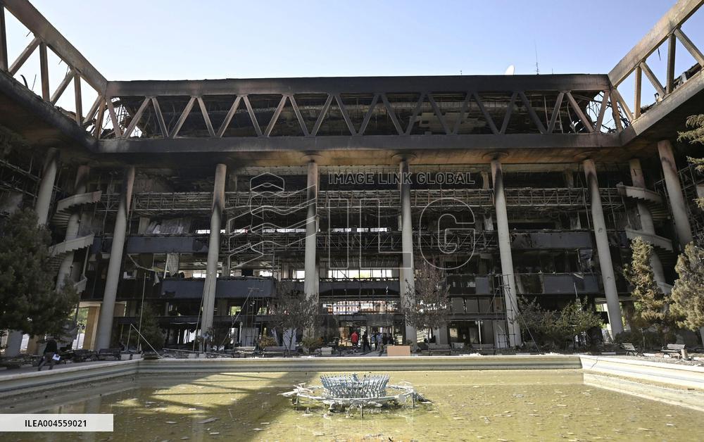 Destroyed Iranian state television headquarters