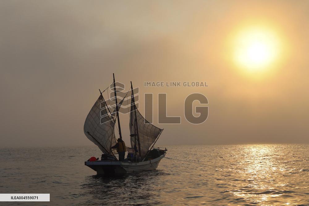 Shrimp fishing in northern Japan