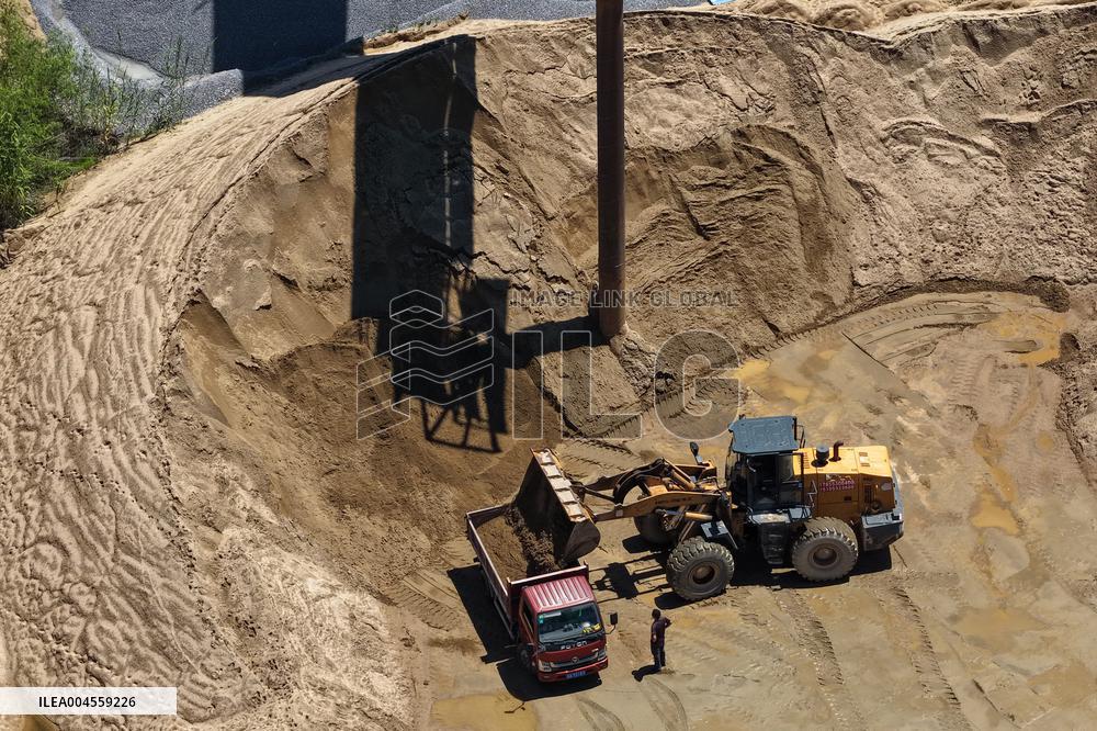 Yangtze River Wharf Sand And Gravel Storage Yard in Nanjing