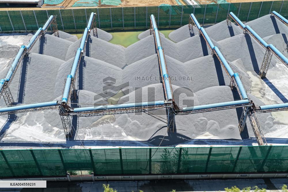 Yangtze River Wharf Sand And Gravel Storage Yard in Nanjing