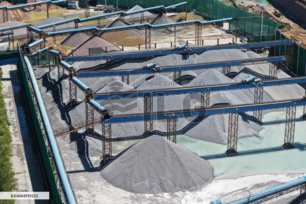 Yangtze River Wharf Sand And Gravel Storage Yard in Nanjing