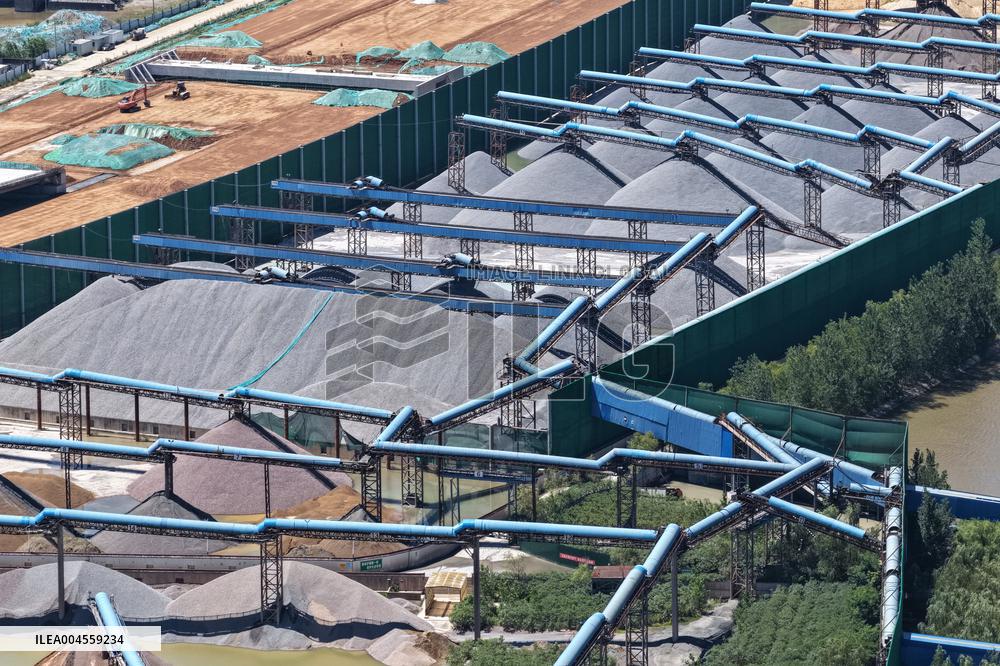Yangtze River Wharf Sand And Gravel Storage Yard in Nanjing