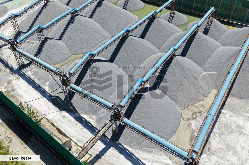 Yangtze River Wharf Sand And Gravel Storage Yard in Nanjing