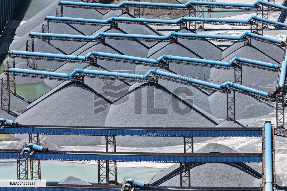 Yangtze River Wharf Sand And Gravel Storage Yard in Nanjing