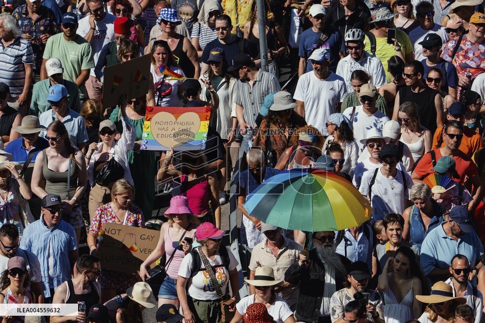 Hundreds of Thousands Take Part in The Banned Pride March - Budapest