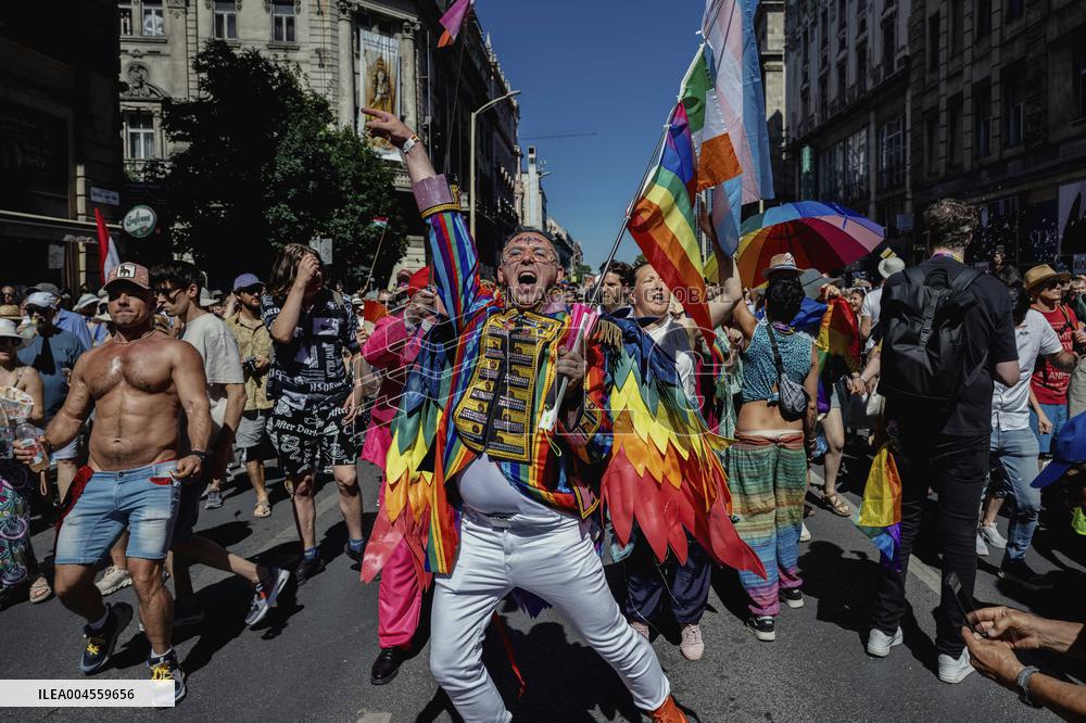 Hundreds of Thousands Take Part in The Banned Pride March - Budapest