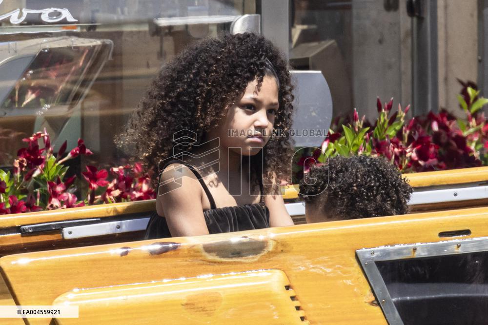 Kylie Jenner leaves Gritti Hotel after the wedding of Jeff Bezos - Venice