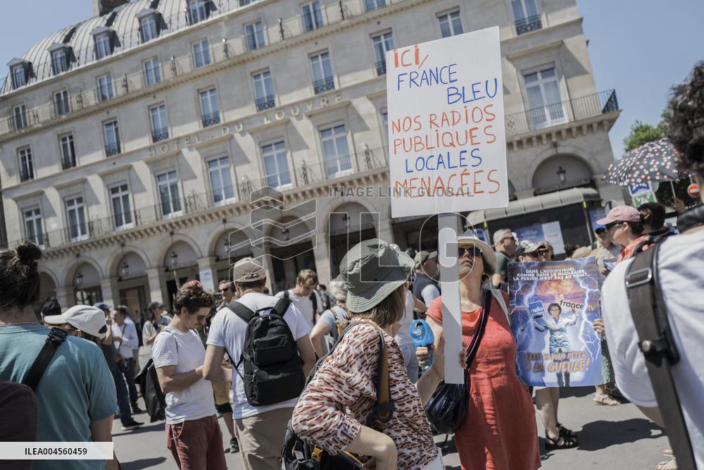 French Public Broadcasting On Strike - Paris