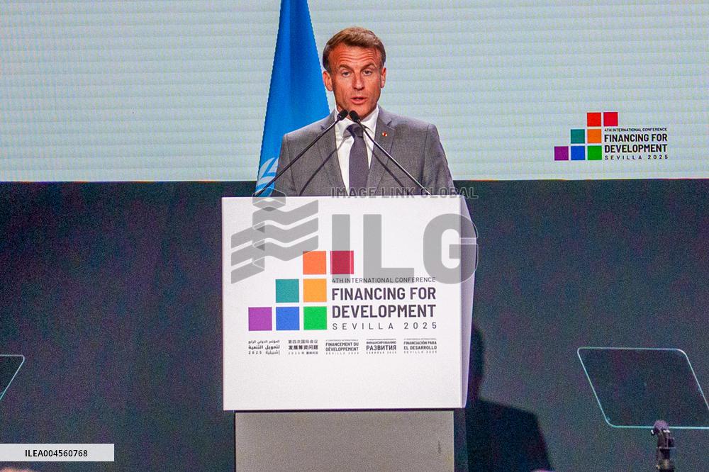 Macron At 4th UN International Conference on Financing for Development - Seville