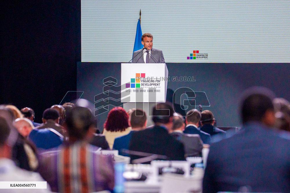 Macron At 4th UN International Conference on Financing for Development - Seville