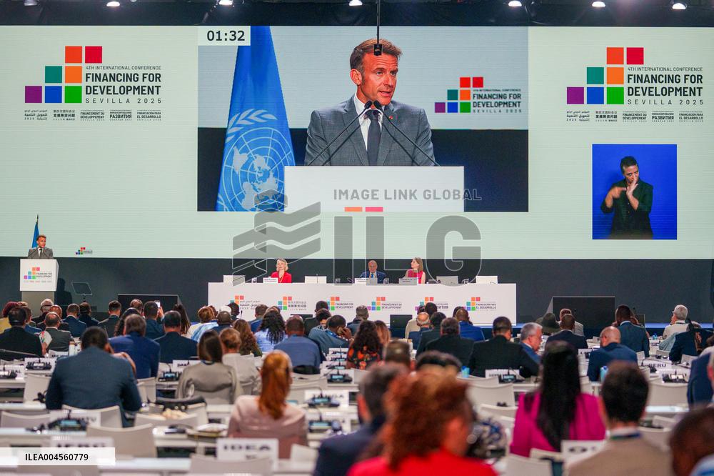 Macron At 4th UN International Conference on Financing for Development - Seville