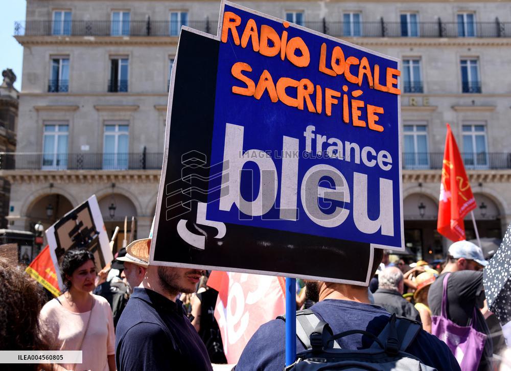 French Public Broadcasting On Strike - Paris