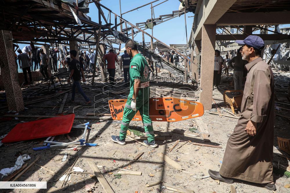 Israeli Airstrike in Gaza City