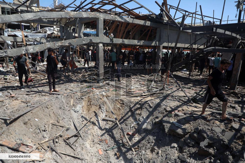 Israeli Airstrike in Gaza City