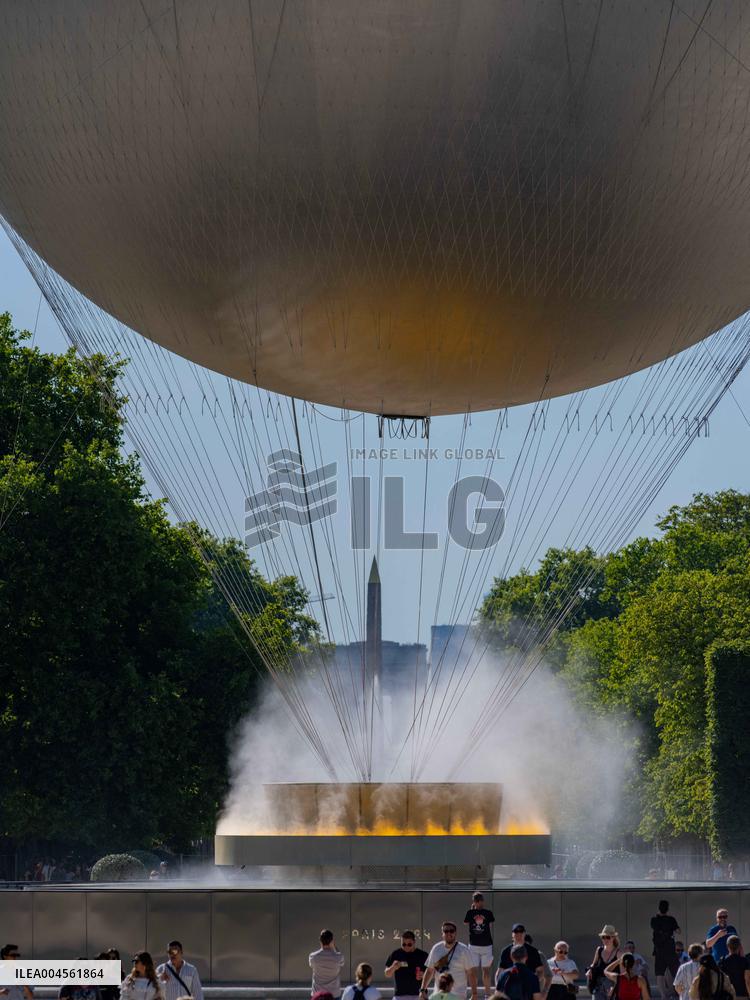 Olympic Flame Returns to Tuileries Garden in New Display - Paris