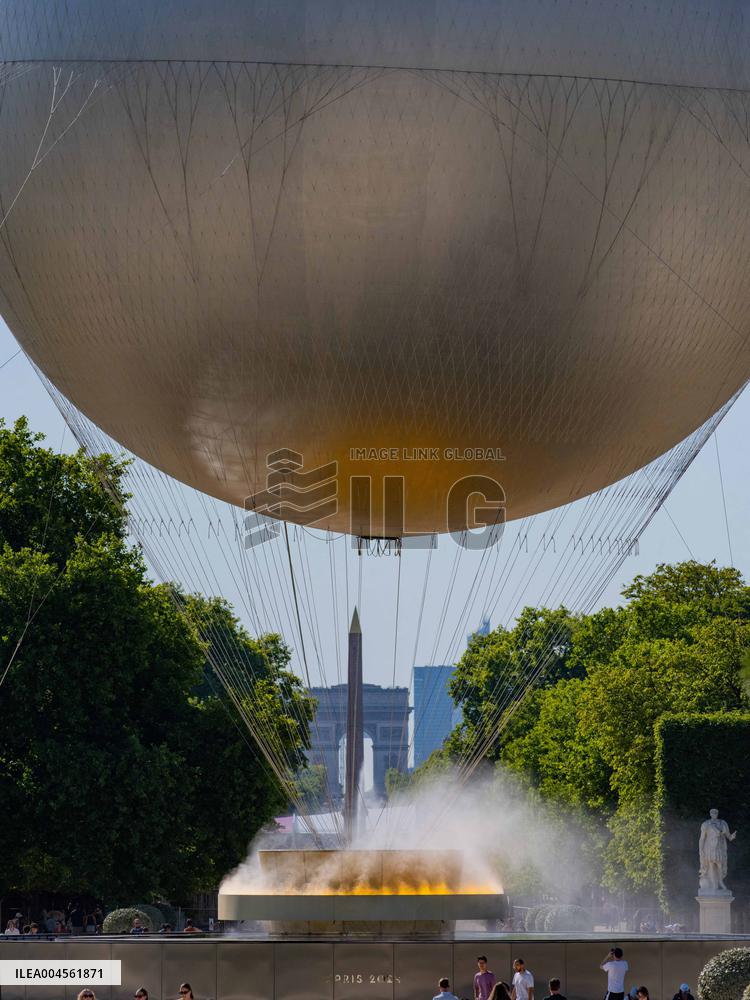 Olympic Flame Returns to Tuileries Garden in New Display - Paris