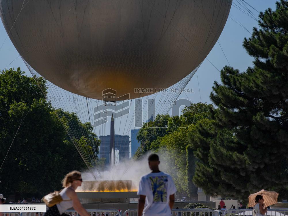 Olympic Flame Returns to Tuileries Garden in New Display - Paris