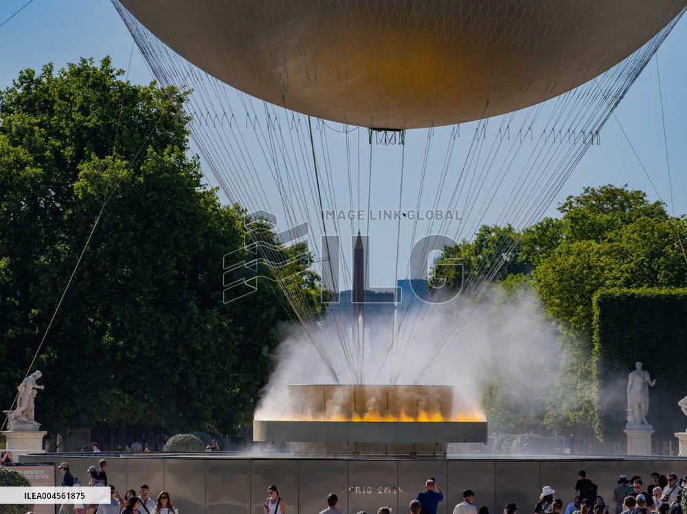 Olympic Flame Returns to Tuileries Garden in New Display - Paris