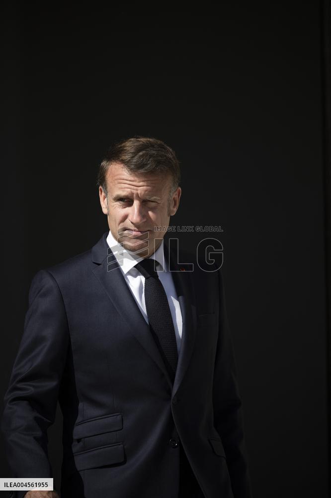 Emmanuel Macron Welcomes Swiss President Karin Keller-Sutter - Paris