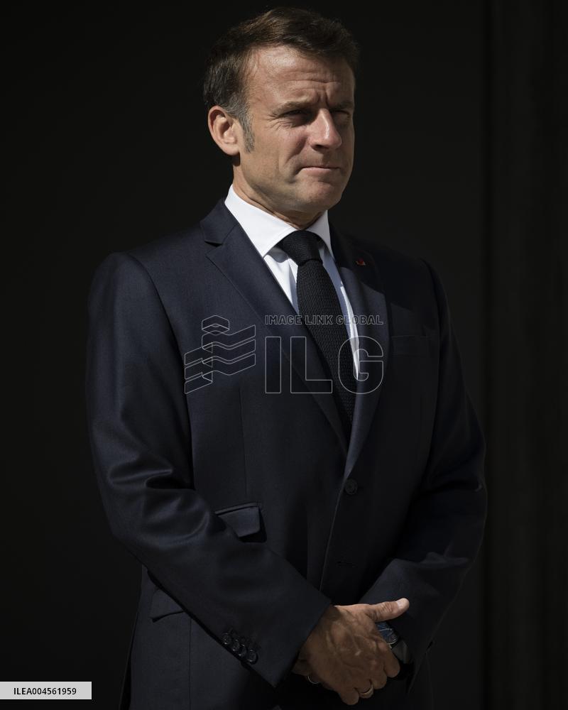 Emmanuel Macron Welcomes Swiss President Karin Keller-Sutter - Paris